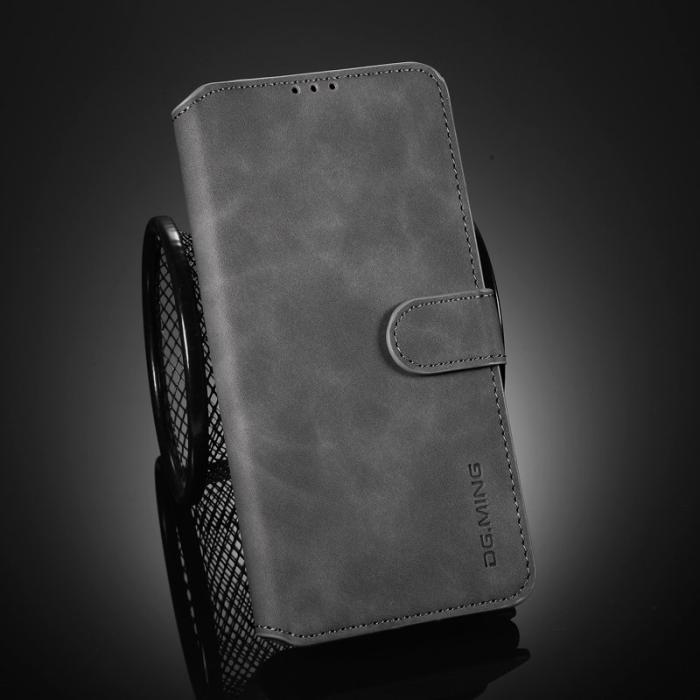DG.MING - DG.MING Retro Style Läderfodral till Samsung Galaxy S21 - Grå