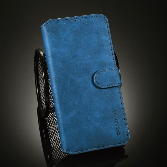 DG.MING - DG.MING Retro Style Läderplånboksfodral Samsung Galaxy S21 FE - Blå