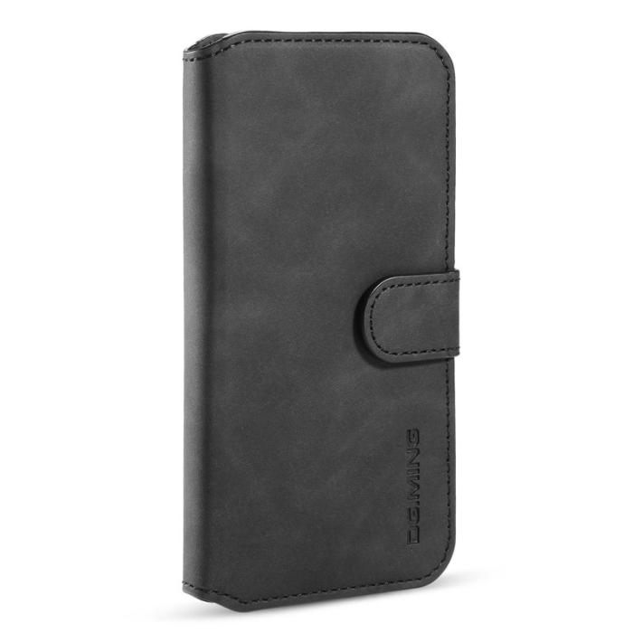 DG.MING - DG.MING Retro Wallet Läder Fodral för iPhone 11 Pro Max - Svart