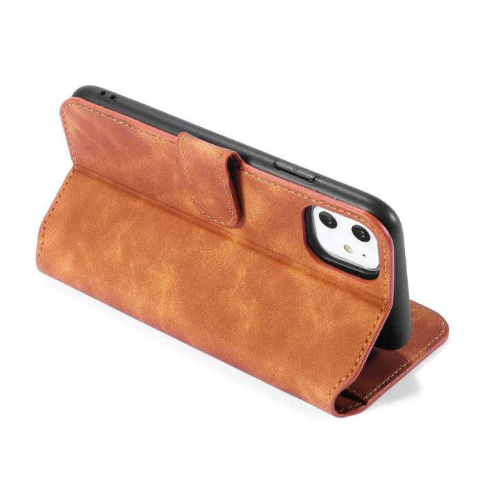 DG.MING - DG.MING Retro Wallet Läderfodral för iPhone 11 6.1