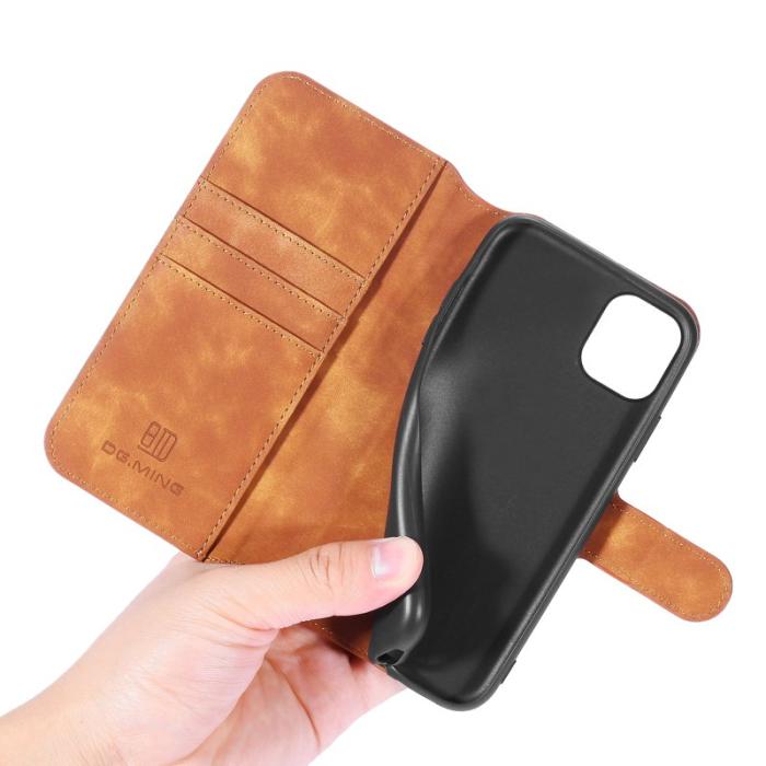 DG.MING - DG.MING Retro Wallet Läderfodral för iPhone 11 Pro - Brun