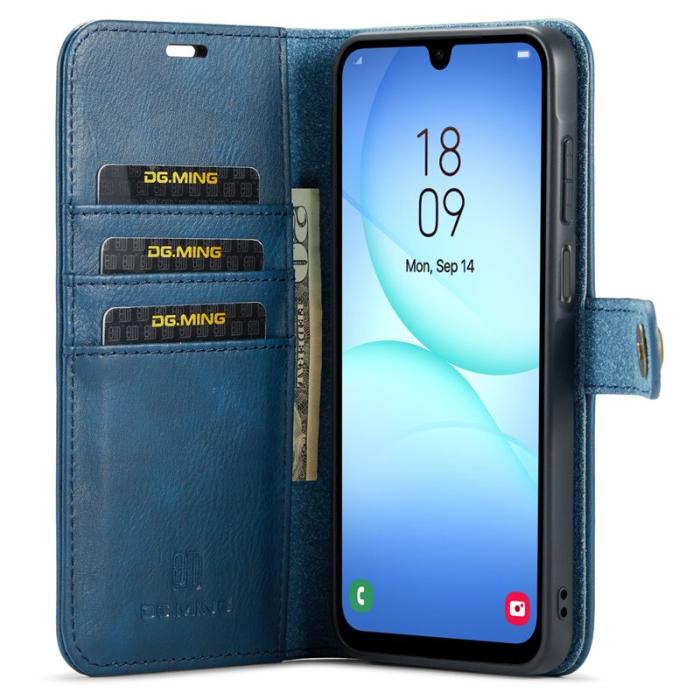 DG.MING - DG.MING Samsung Galaxy A17 5G Fodral Delbart Läder - Blå