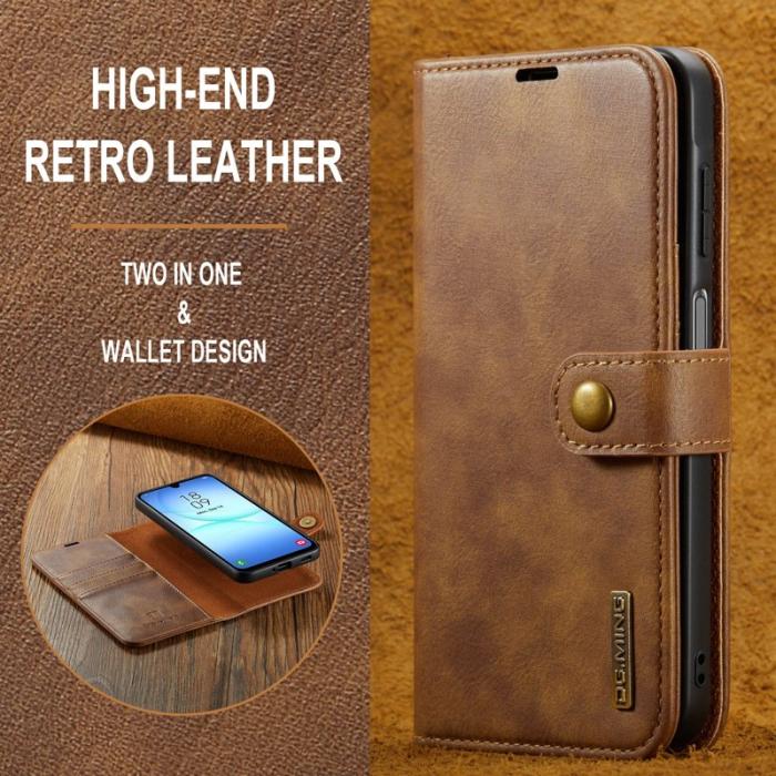 DG.MING - DG.MING Samsung Galaxy A17 5G Fodral Delbart Läder - Brun