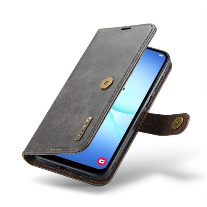 DG.MING - DG.MING Samsung Galaxy A17 5G Fodral Delbart Läder - Grå