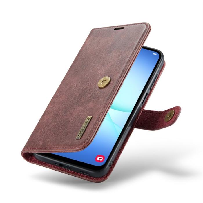 DG.MING - DG.MING Samsung Galaxy A17 5G Fodral Delbart Läder Röd