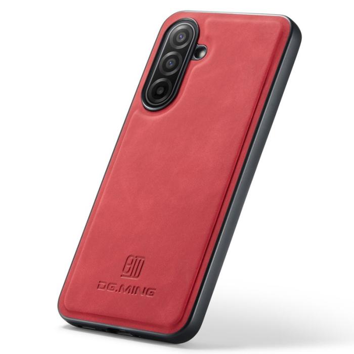 DG.MING - DG.MING Samsung Galaxy A17 5G Skal PU Läder Röd