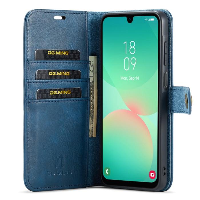DG.MING - DG.MING Samsung Galaxy A26 5G Skal Delbart Läder - Blå