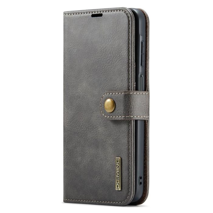 DG.MING - DG.MING Samsung Galaxy A26 5G Skal Delbart Läderfodral Grå