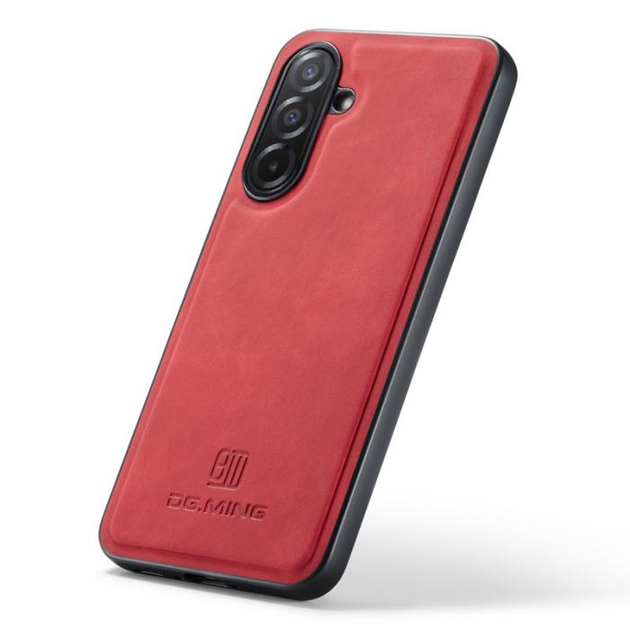 DG.MING - DG.MING Samsung Galaxy A26 5G Skal PU Läder Röd