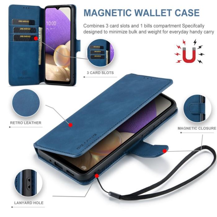 DG.MING - DG.MING Samsung Galaxy A33 5G Fodral Retro Blå