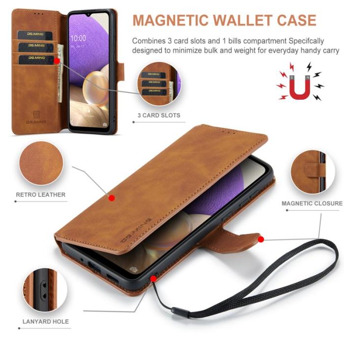 DG.MING - DG.MING Samsung Galaxy A33 5G Fodral Retro Brun