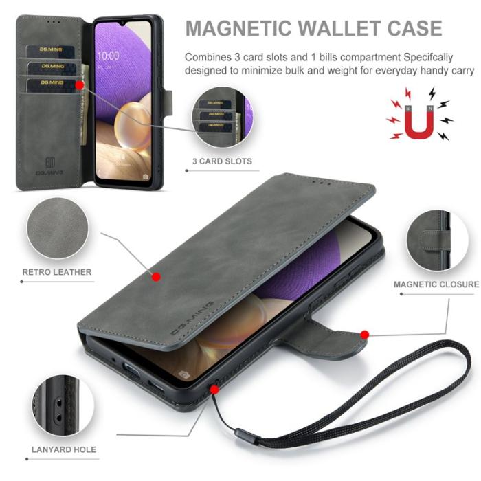 DG.MING - DG.MING Samsung Galaxy A33 5G Fodral Retro Grå