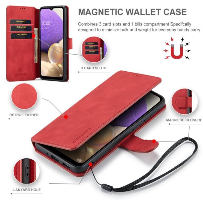 DG.MING - DG.MING Samsung Galaxy A33 5G Fodral Retro Röd