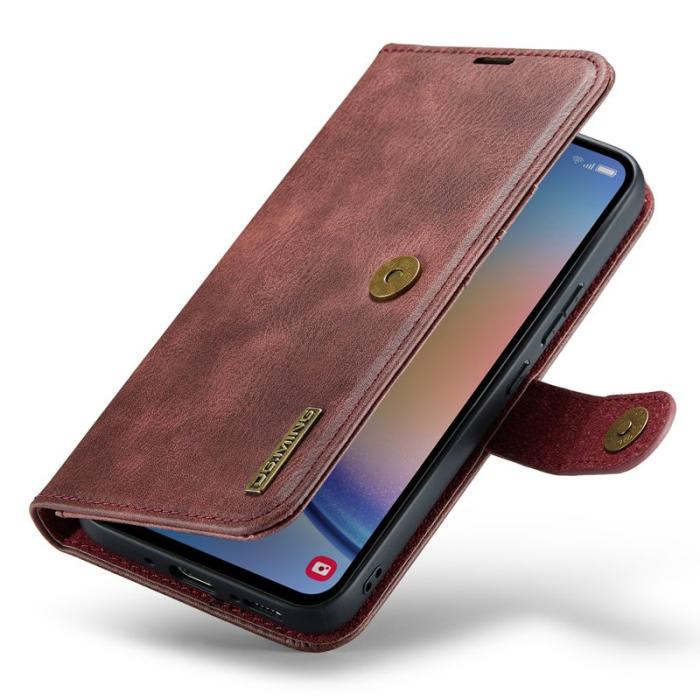 DG.MING - DG.MING Samsung Galaxy A34 5G Fodral Röd med Magnetisk Ställning