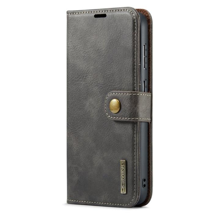 DG.MING - DG.MING Samsung Galaxy A35 5G Wallet Case Grå Skinnfodral