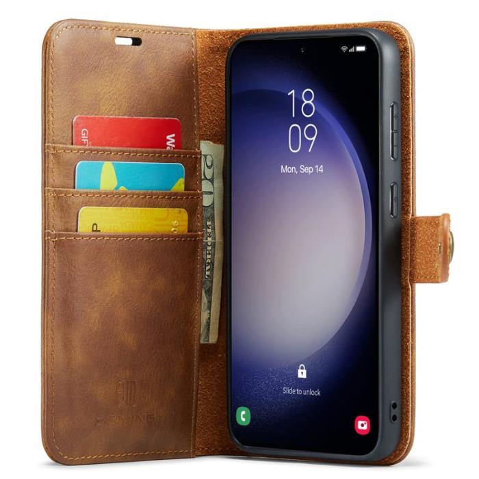 DG.MING - DG.MING Samsung Galaxy A35 5G Wallet Case Läderfodral Brun
