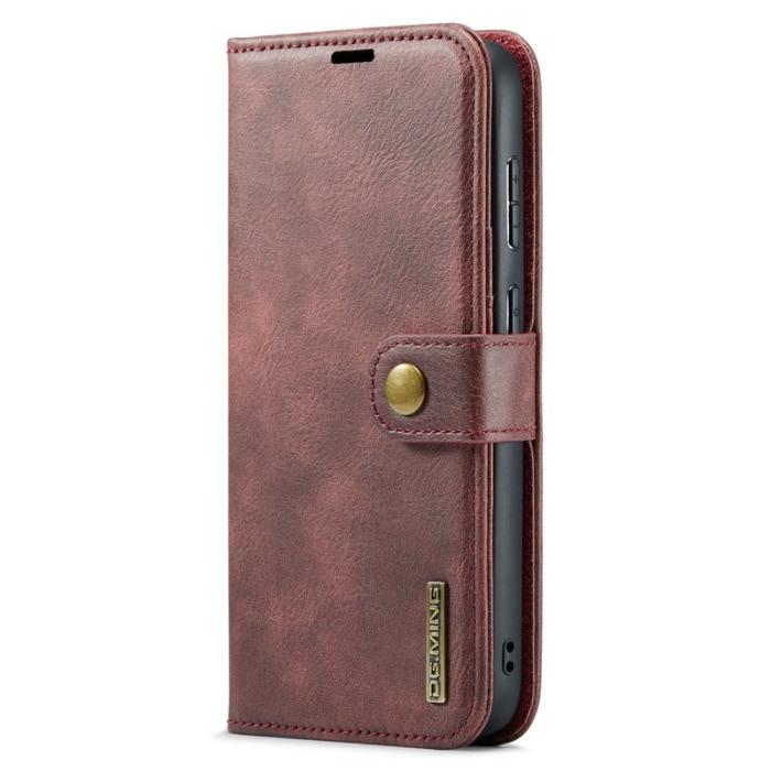 DG.MING - DG.MING Samsung Galaxy A35 5G Wallet Case Röd Split Leather
