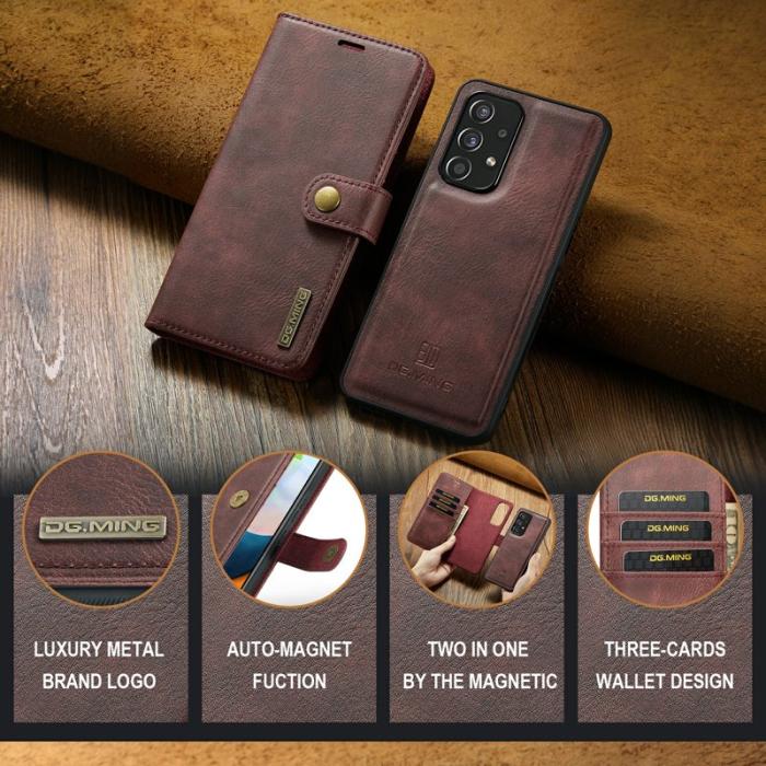 DG.MING - DG.MING Samsung Galaxy A53 5G Flip Wallet Case Röd
