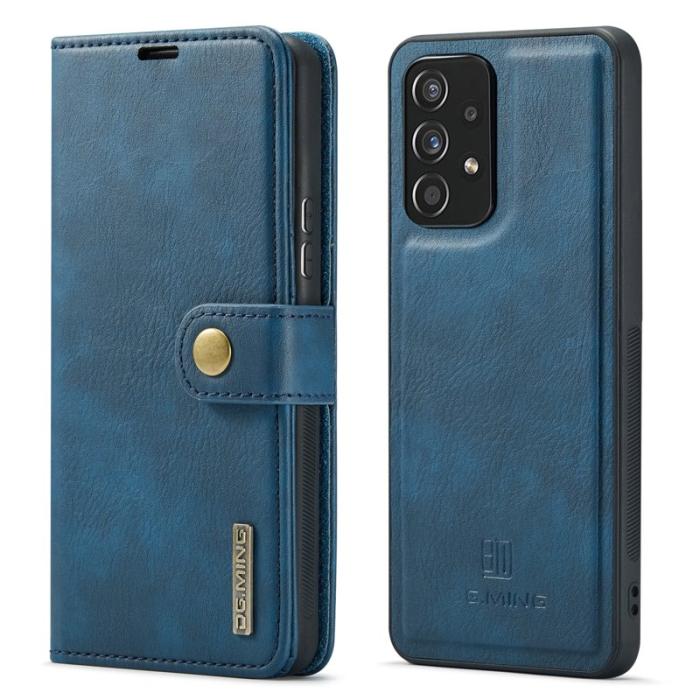DG.MING - DG.MING Samsung Galaxy A53 5G Fodral Läder Flip Wallet Blå