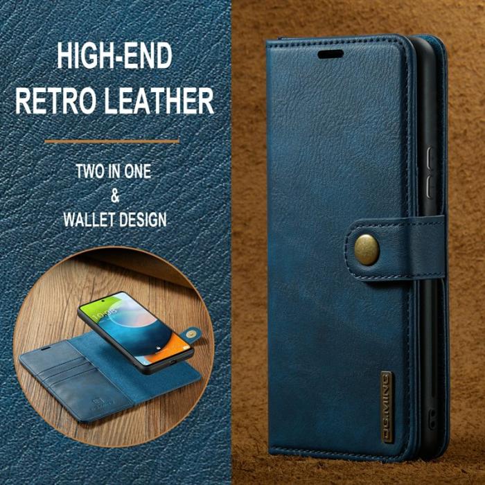 DG.MING - DG.MING Samsung Galaxy A53 5G Fodral Läder Flip Wallet Blå