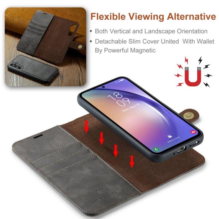 DG.MING - DG.MING Samsung Galaxy A54 5G Fodral Ställ Magnetisk Grå