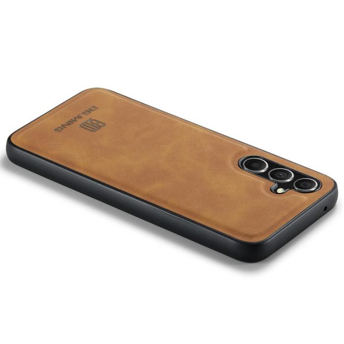 DG.MING - DG.MING Samsung Galaxy A55 5G Skal PU Läder Hybrid Brun
