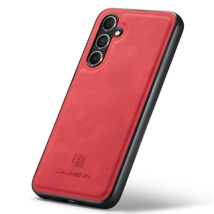 DG.MING - DG.MING Samsung Galaxy A55 5G Skal PU Läder Hybrid Röd