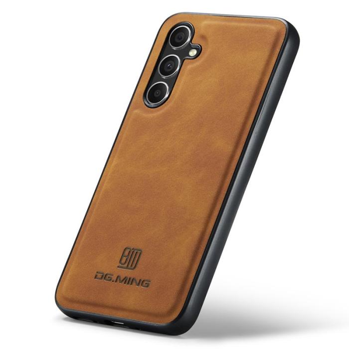 DG.MING - DG.MING Samsung Galaxy A56 5G Skal PU Läder Hybrid Brun