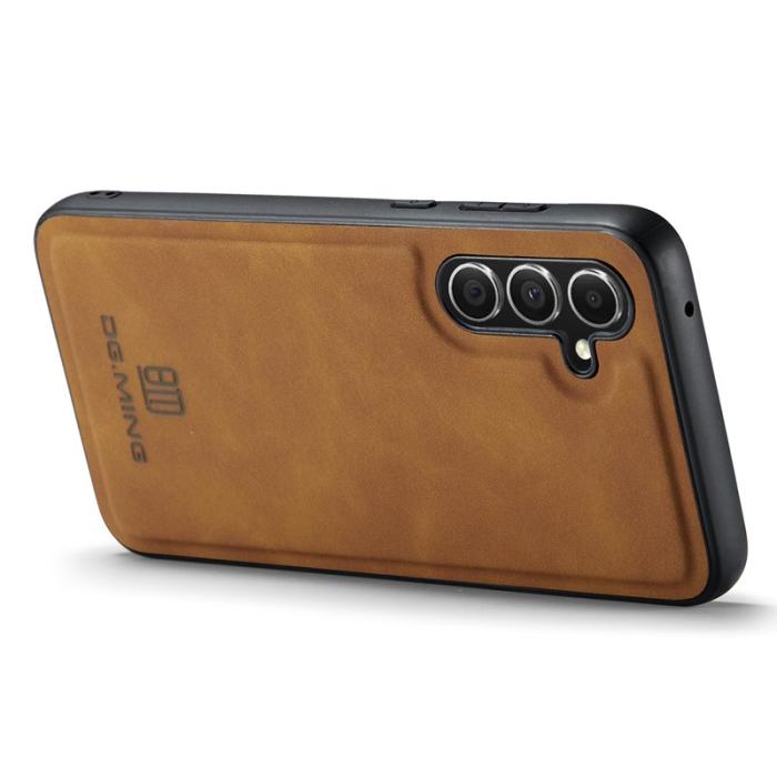 DG.MING - DG.MING Samsung Galaxy A56 5G Skal PU Läder Hybrid Brun