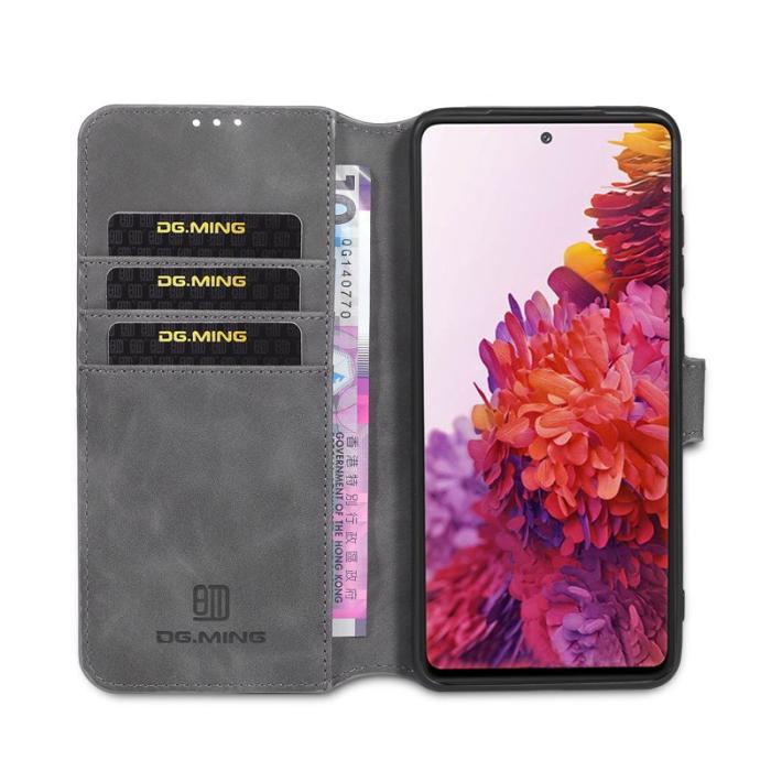 DG.MING - DG.MING Samsung Galaxy S20 FE Fodral Retro Läder Grå