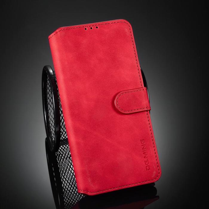 DG.MING - DG.MING Samsung Galaxy S21 Fodral Retro Läder Röd