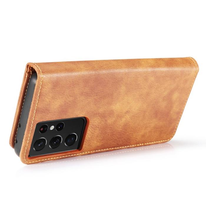 DG.MING - DG.MING Samsung Galaxy S21 Ultra 5G Fodral 2-i-1 Brun