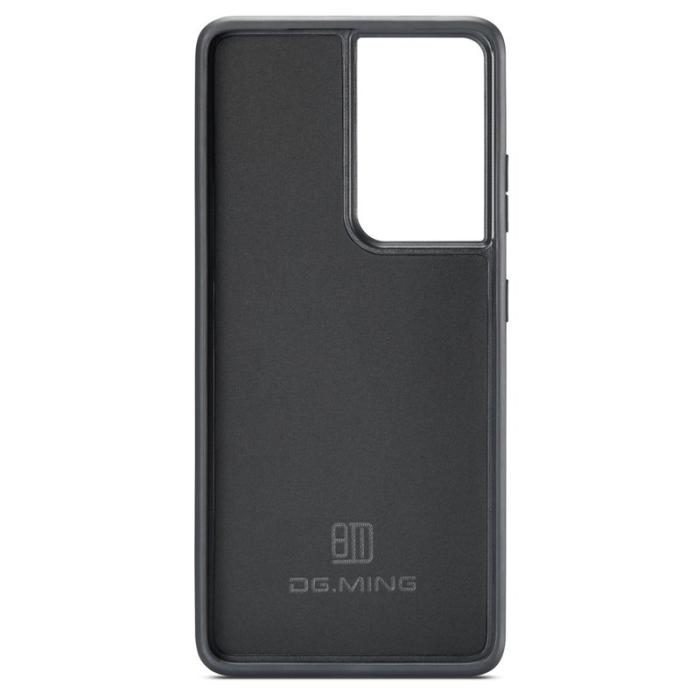 DG.MING - DG.MING Samsung Galaxy S21 Ultra 5G Skal Läder Coating Lila