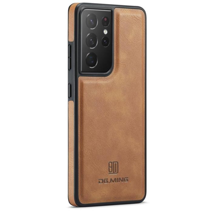 DG.MING - DG.MING Samsung Galaxy S21 Ultra Fodral Läder PC+TPU Brun