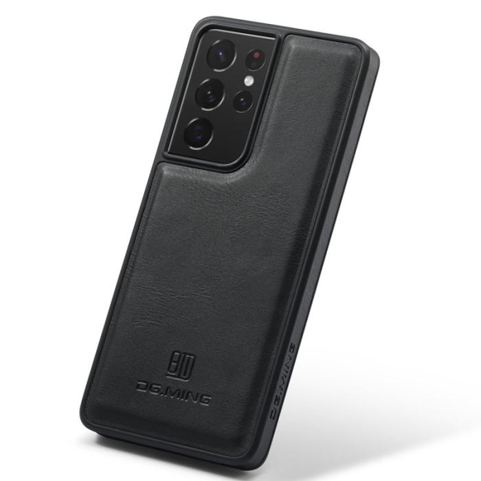 DG.MING - DG.MING Samsung Galaxy S21 Ultra Fodral Läder Svart