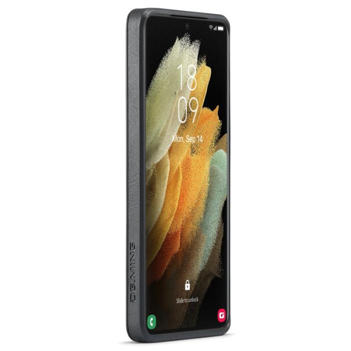 DG.MING - DG.MING Samsung Galaxy S21 Ultra Fodral Läder Svart