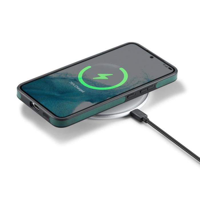 DG.MING - DG.MING Samsung Galaxy S22+ Fodral PU Läder Grön