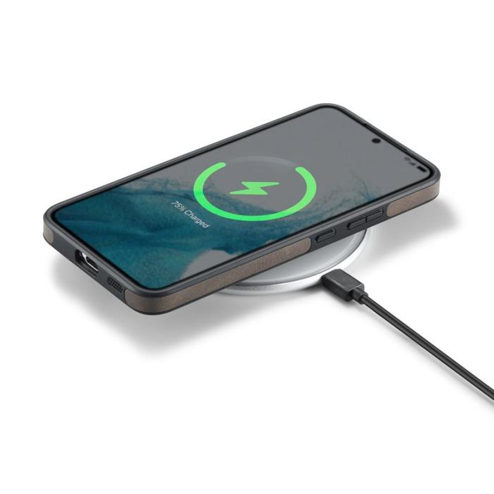 DG.MING - DG.MING Samsung Galaxy S22+ Fodral PU Läder - Kaffe