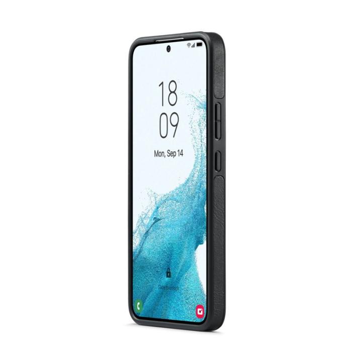 DG.MING - DG.MING Samsung Galaxy S22+ Fodral PU Läder Svart