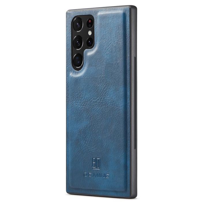 DG.MING - DG.MING Samsung Galaxy S22 Ultra 5G Skal 2-i-1 Plånbok Blå