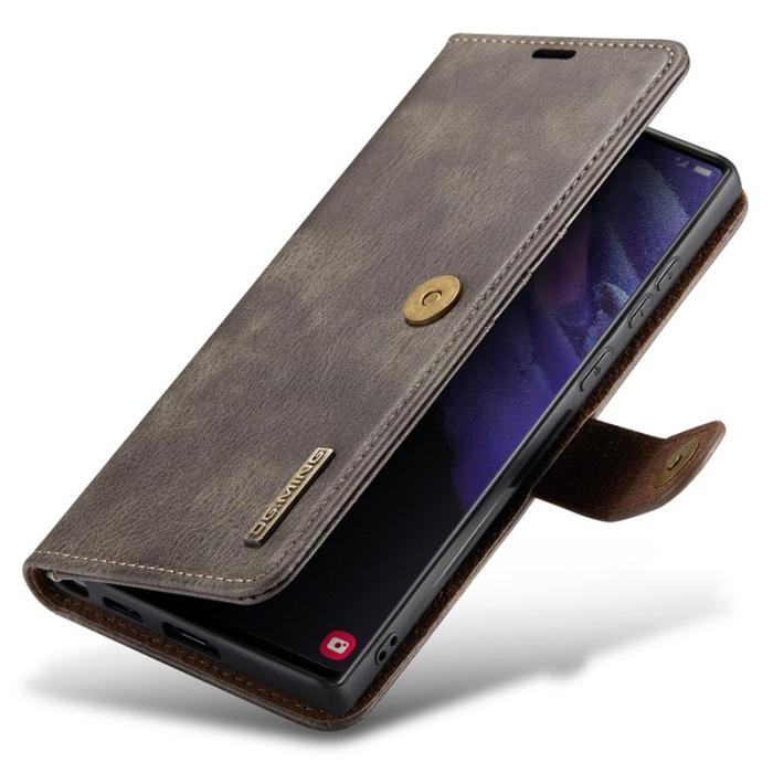 DG.MING - DG.MING Samsung Galaxy S22 Ultra 5G Skal 2-i-1 Wallet Grå