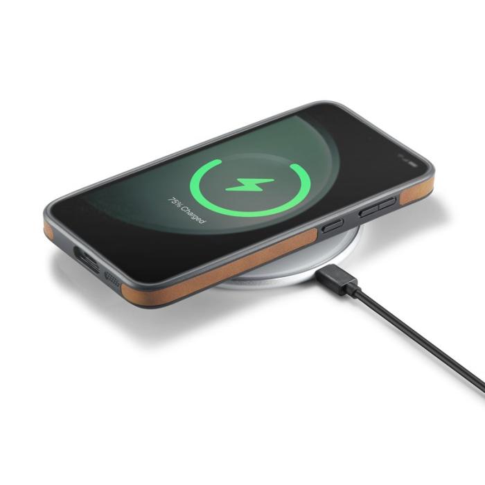 DG.MING - DG.MING Samsung Galaxy S23 FE Skal i PU-läder - Brun