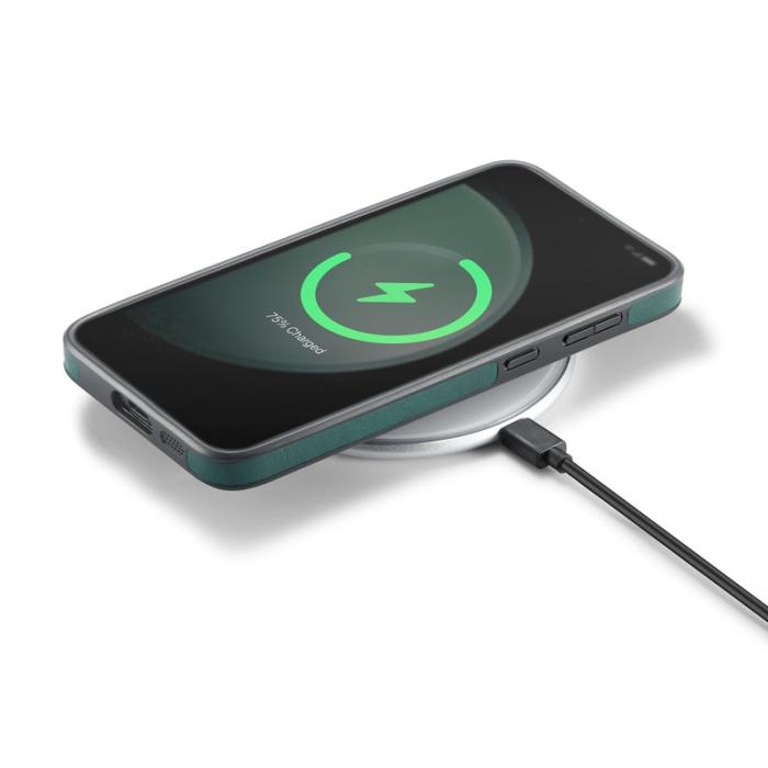 DG.MING - DG.MING Samsung Galaxy S23 FE Skal i PU-läder - Grön