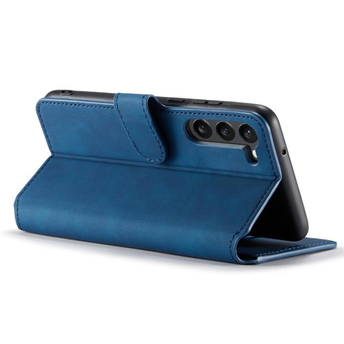 DG.MING - DG.MING Samsung Galaxy S23 Retro PU Läder Fodral - Blå