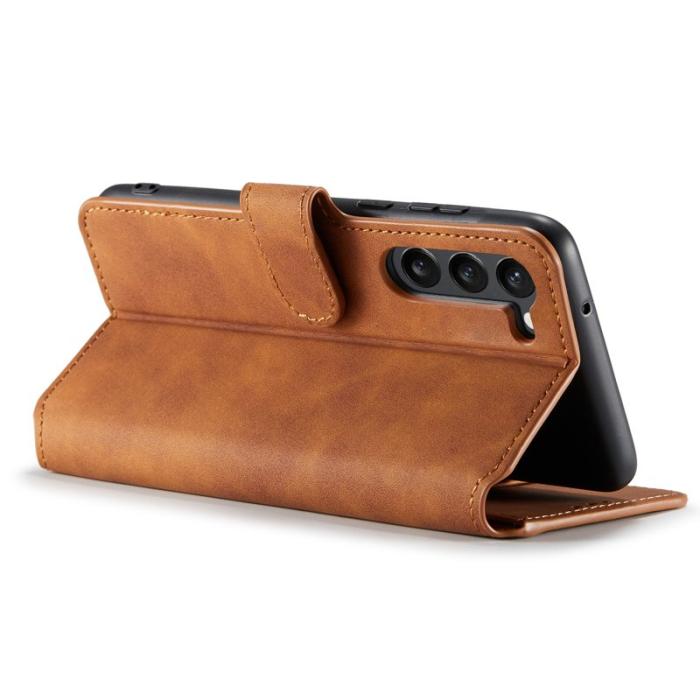 DG.MING - DG.MING Samsung Galaxy S23 Retro PU Läder Fodral - Brun