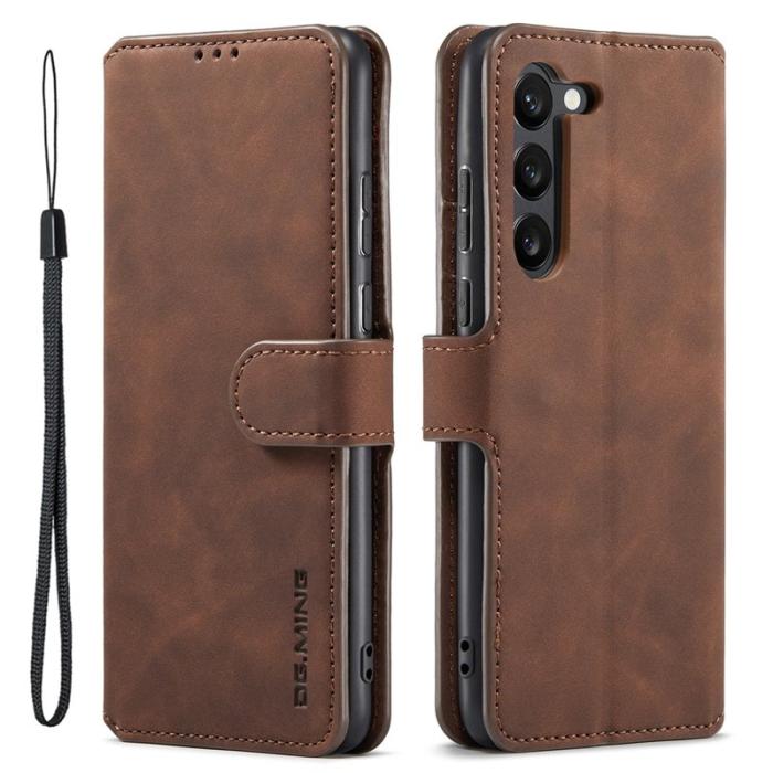 DG.MING - DG.MING Samsung Galaxy S23 Retro PU Läder Fodral - Kaffe