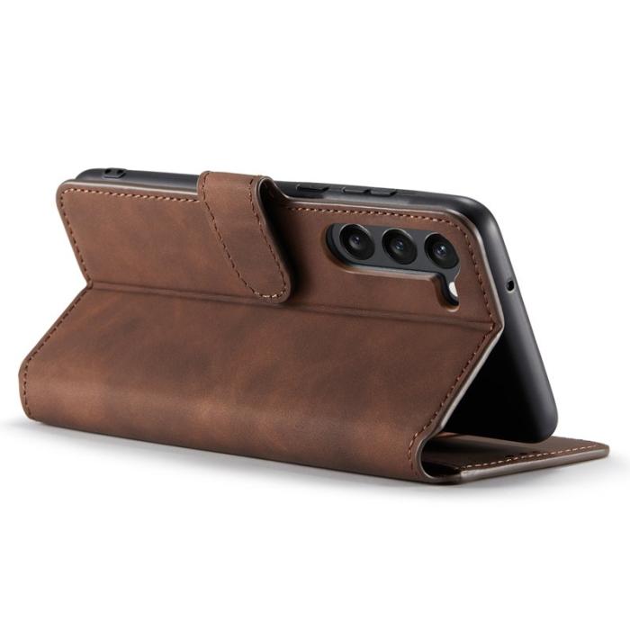 DG.MING - DG.MING Samsung Galaxy S23 Retro PU Läder Fodral - Kaffe