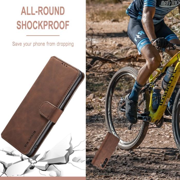 DG.MING - DG.MING Samsung Galaxy S23 Retro PU Läder Fodral - Kaffe