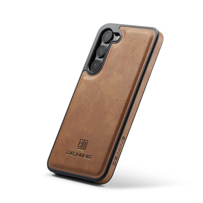 DG.MING - DG.MING Samsung Galaxy S23 Skal Läderbelagt PC+TPU Brun