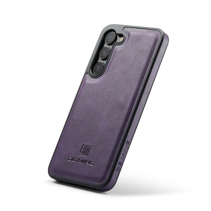 DG.MING - DG.MING Samsung Galaxy S23 Skal Läderbelagt PC+TPU Lila